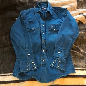 Wrangler pearl snap work shirt